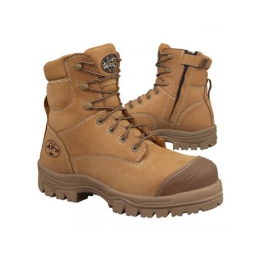 oliver boots brown zip up