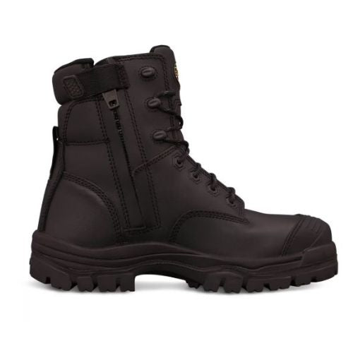 oliver boots black zip up