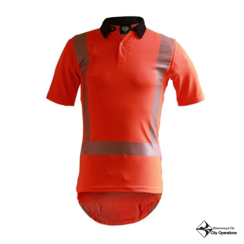 PCP1270 SHORT SLEEVE MICROVENT POLO - ORANGE