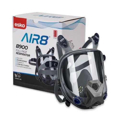 Esko 8900 Full Face Respirator, Draw String Storage Bag, 2 x 805 Respirator Cleaning Wipes