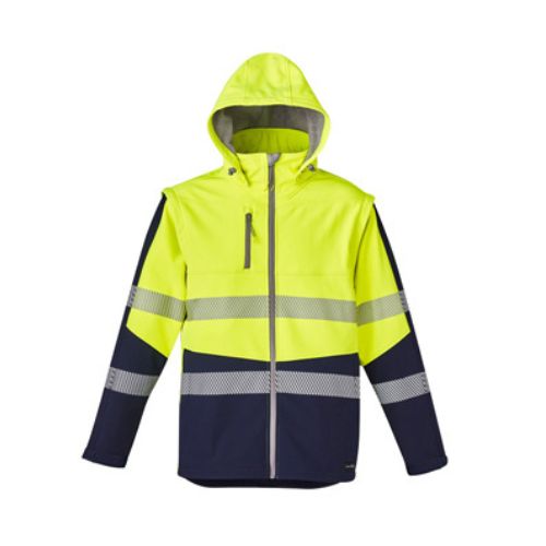 SYZMIK STREETWORX 2 IN 1 SEGMENTED TAPE SOFTSHELL JACKET