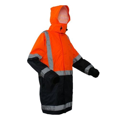 hi vis wet weather jacket orange