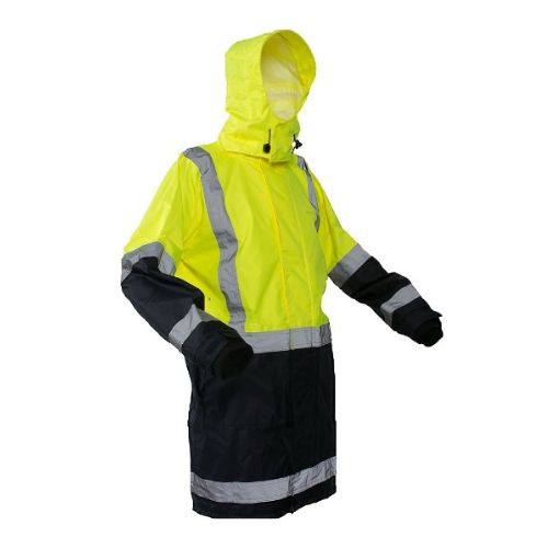 hi vis wet weather jacket yellow